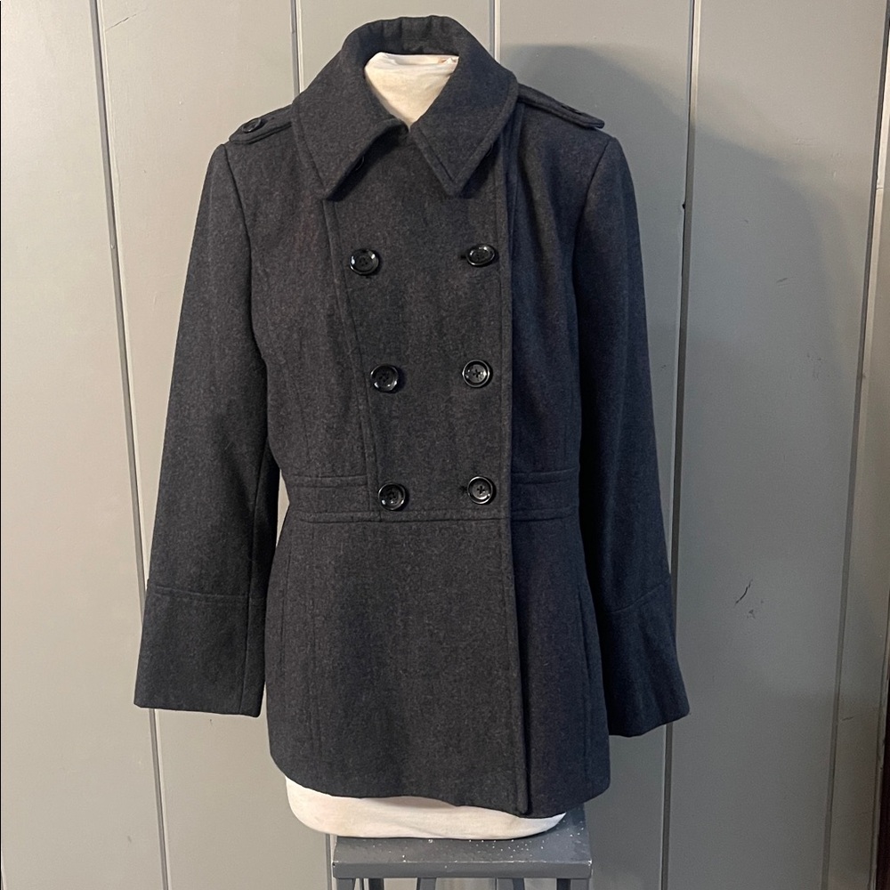 Michael Kors Wool Coat Jacket Womens Large Old Money Quiet Luxury Minimalist